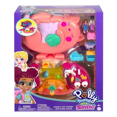 Polly Pocket Starring Shani Cuddly Cat Purse Compact Playset