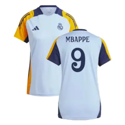 (L) Real Madrid Training Shirt (Glow Blue) - Womens (Mbappe 9)