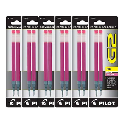 Value Pack of - Pilot G2 Gel Ink Refills for Rolling Ball Pen Fine Point Pink