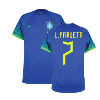 (XXL) Brazil Away Shirt (L.PAQUETA 7)