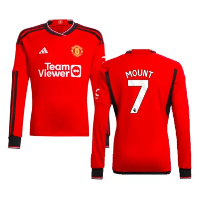 (XXL) Man Utd Home Long Sleeve Shirt (Kids) (Mount 7)