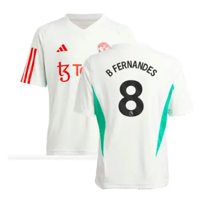 (LB) Man Utd Training Jersey (White) - Kids (B Fernandes 8)