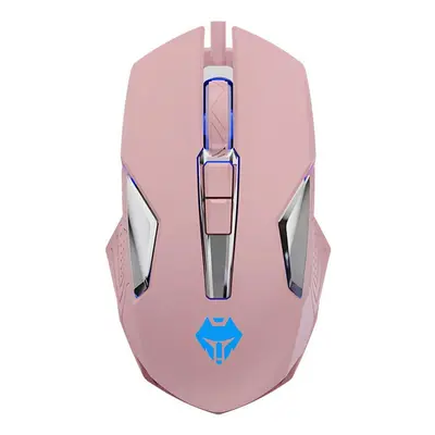 (Pink) Gaming Mouse USB Wired 3200DPI Buttons Mechanical Mouse LED Optical Game Mouse For PC Com