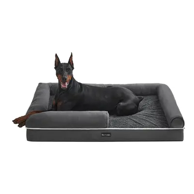 Feandrea Orthopedic Dog Bed, Dog Sofa with Sides, Removable Washable Cover, x x cm, Non-Slip Bot