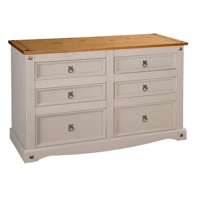 Corona Grey Chest of Drawers Pine Drawer Solid Wood Sideboard