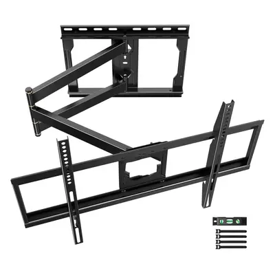 (Black) TV Wall Mount Swivel Bracket with 838mm Arm, Tilt Extension Full Motion TV Wall Mount Br