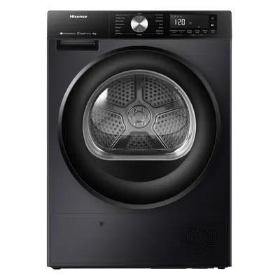 Hisense 3S Series DH3S802BB3 Wi-Fi Connected 8kg Heat Pump Tumble Dryer Black, A+++ Rated