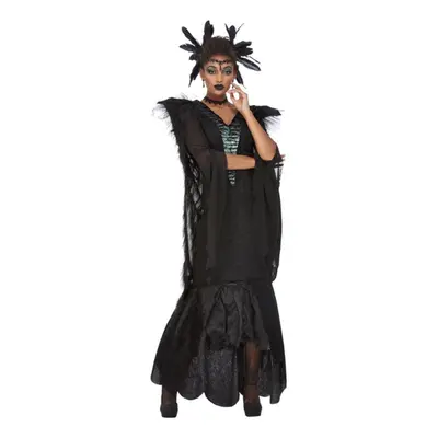 Smiffys Womens/Ladies Deluxe Raven Queen Costume Set