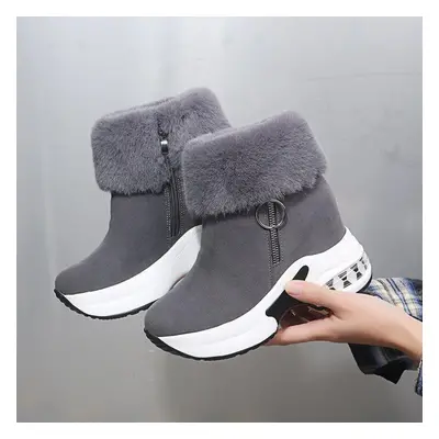 (grey, 41) Winter Women Warm Platform Snow Boots