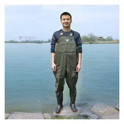 (army green, 40) Fishing Waders Wading Pants Clothing Portable Chest Overalls Men&apos;s Waterpr