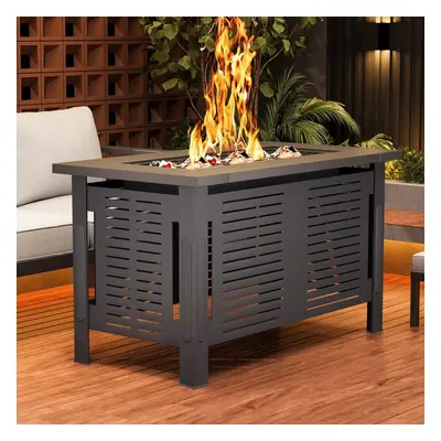 (58D x 108W x 63H) YODOLLA Large Metal Fire Pit Table