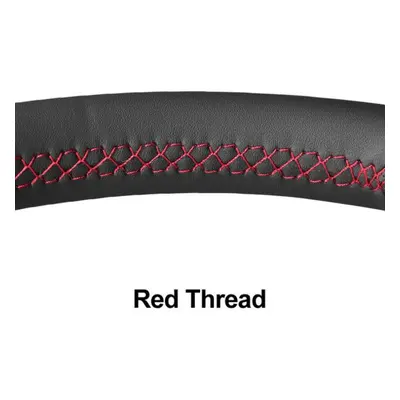 (red) Black Faux Leather Car Steering Wheel Cover For Renault Megane 2002-2009 Kangoo (ze) Sceni