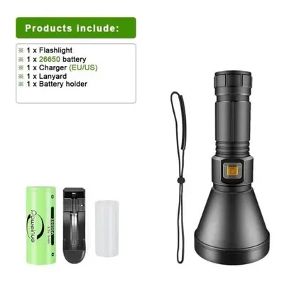 (Kit C) Most Professional Diving Flashlight Xhp90 Dive Torch Ipx8 Waterproof Underwater Light Di