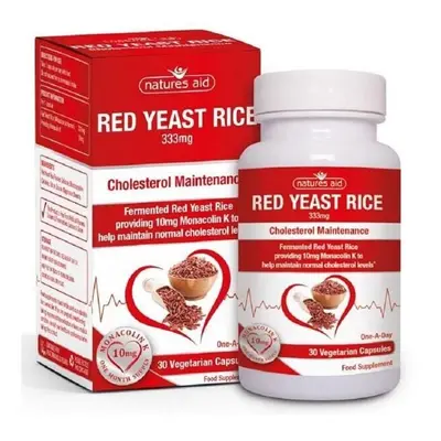 Natures Aid Red Yeast Rice Mg 30'S Vegetarian capsules