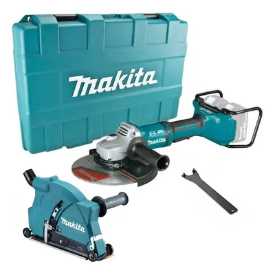 Makita DGA900ZK 18v / 36v Cordless Brushless 9" Angle Grinder + Dust Extractor