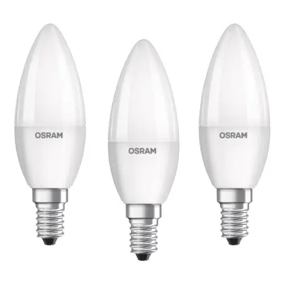 Osram Candle Shape Base Classic B LED Lamp, E14, Cool White, W, Set of