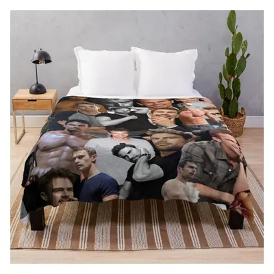 Fleece Throw Blanket theo james photo collage for Sofa Couch Kids x Inches