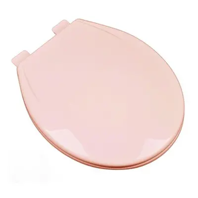 Slow Close Plastic Round Front Contemporary Design Toilet Seat, Venetian Pink