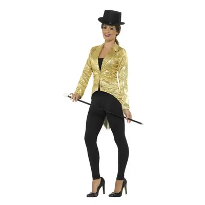 Smiffy's 21229m Sequin Tailcoat Ladies Jacket (medium) - sequin tailcoat ladies fancy dress caba