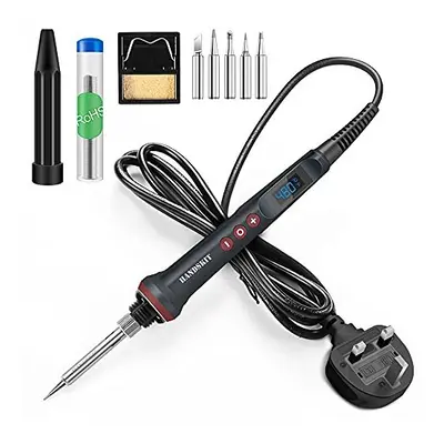 Electronics Soldering Iron Kit, [Upgraded] Soldering Iron 220V 90W LCD Digital Portable Solderin