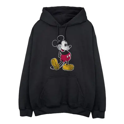 (XXL, Black) Disney Mens Mickey Mouse Classic Kick Hoodie