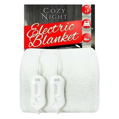 (Fleece, Double) CozyNight Heated Electric Blanket Machine Washable