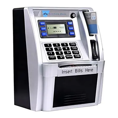 Pounds Version Electronic ATM Savings Bank Digital Piggy Money Bank MachineElectronic Cash Box w