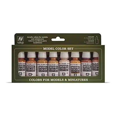 Vallejo Model Color Face Skin Colours Acrylic Paint Set - Assorted Colours (Pack of 8)