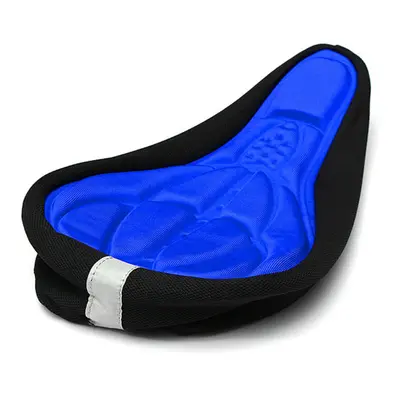 (Blue) Bicycle Saddle Cover Outdoor 3D Pad Soft Cushion