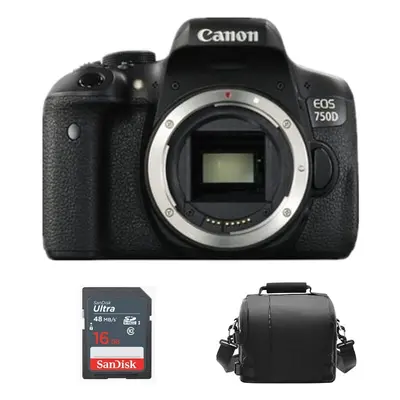 CANON EOS 750D Body + Bag+16gb SD card