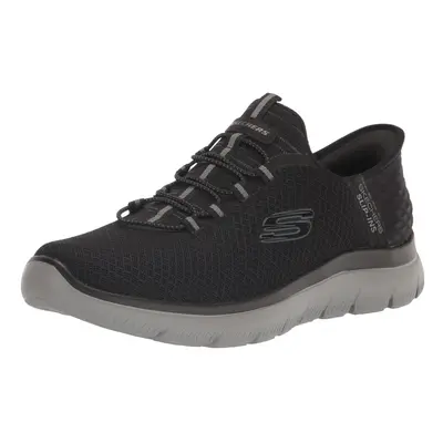 Skechers Men's Summits High Range Hands Free Slip-in Work Shoe Black/Charcoal Wide