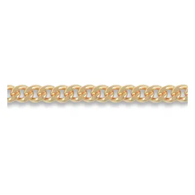 (20) Jewelco London Unisex Solid 9ct Yellow Gold Diamond Cut Curb 2.8mm Gauge Pendant Chain Neck