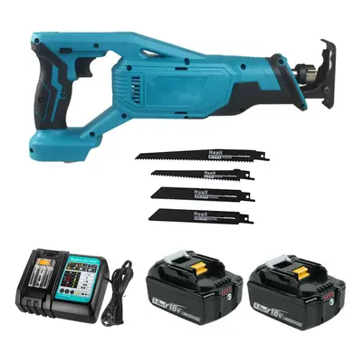 Cordless Reciprocating Saw+2xBattery+Charger-Makita Battery Compatible