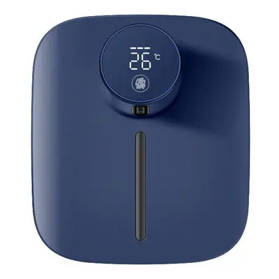 (Blue) Smart Temperature Display USB 320ml Wall-mounted Automatic Soap Dispenser Rechargeable Wa