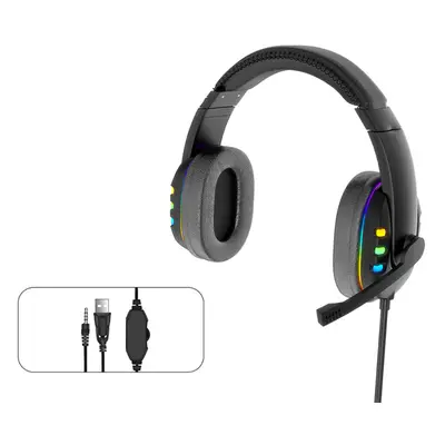 Gaming Headset 7.1Virtual Surround Sound 40mm Driver Unit Brilliant RGB LED Light Noise Reductio