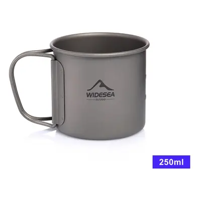 (250ML) Camping Mug Titanium Cup Tourist Tableware Picnic Utensils Outdoor Kitchen Equipment Tra