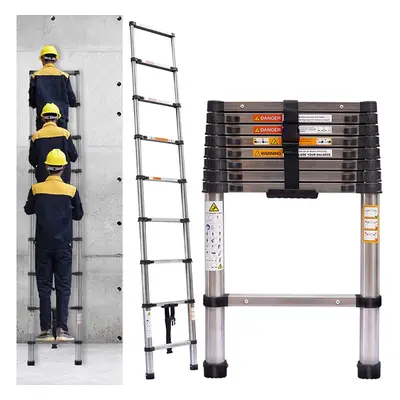 2.6M Telescopic Ladder Extendable EN131 Standard Stainless steel