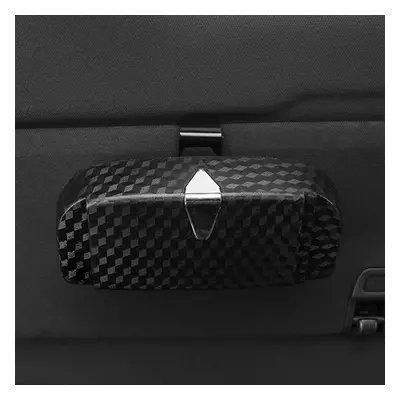 (Black) RV Travel Car Sunglasses Case Holder Universa Glasses Cage Storage Boxes Sun Visor Clip 