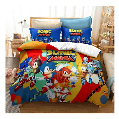 (Pattern 08, Double) Sonic Bedding Single Double Duvet Cover Cartoon UK