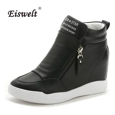 (black, 40) Women Platform Wedge Heel Ankle Boots Women Shoes With Increased Platform Sole Girl 