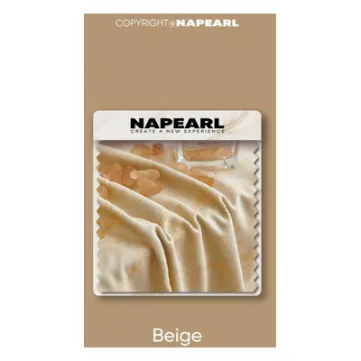 (beige, W250cm x L270cm) 1pc Napearl 80% Blackout Luxurious Velvet Fabric With Hot Stamping Proc