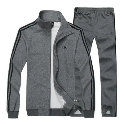 (dark grey, XXXXXL) Hoodies Suit Sportswear Set Sweatshirt And Pant Warm Suits