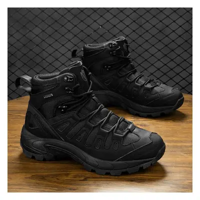 (black, 45) Mctin Men Ankle Boots Outdoor Desert Hiking Boots Winter Work Safty Shoes