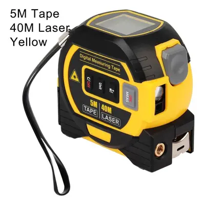 (yellow, 40m) Laser Tape Measure In Digital Tape Measure High Precision Laser Rangefinder Steel 