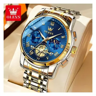 (like the picture 1) Olevs With Gift Box Multifunctional Waterproof Quartz Watch Luminous Non-me