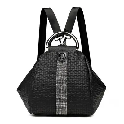 (black) Women Bags Women Backpack Multi-functional Fashion Diamond Backpack