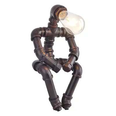 (âRust-style B ) Water pipe table lamp robot style - retro industrial steampunk country style 