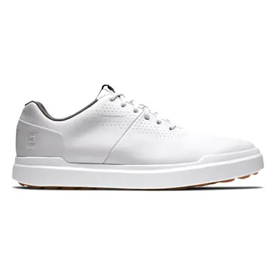 (UK 9.5, White) FootJoy Mens Contour Casual Waterproof Premium Leather Spikeless Golf Shoes