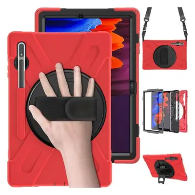 (red, S7 S8 Plus 12.4inch) Case For Samsung Galaxy Tab S6 Lite 10.4 P610 P615 Heavy Duty Shockpr