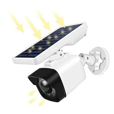 Dummy Camera with Solar Lamp Outdoor with Motion Sensor Solar Powered Camera Dummy Surveillance 